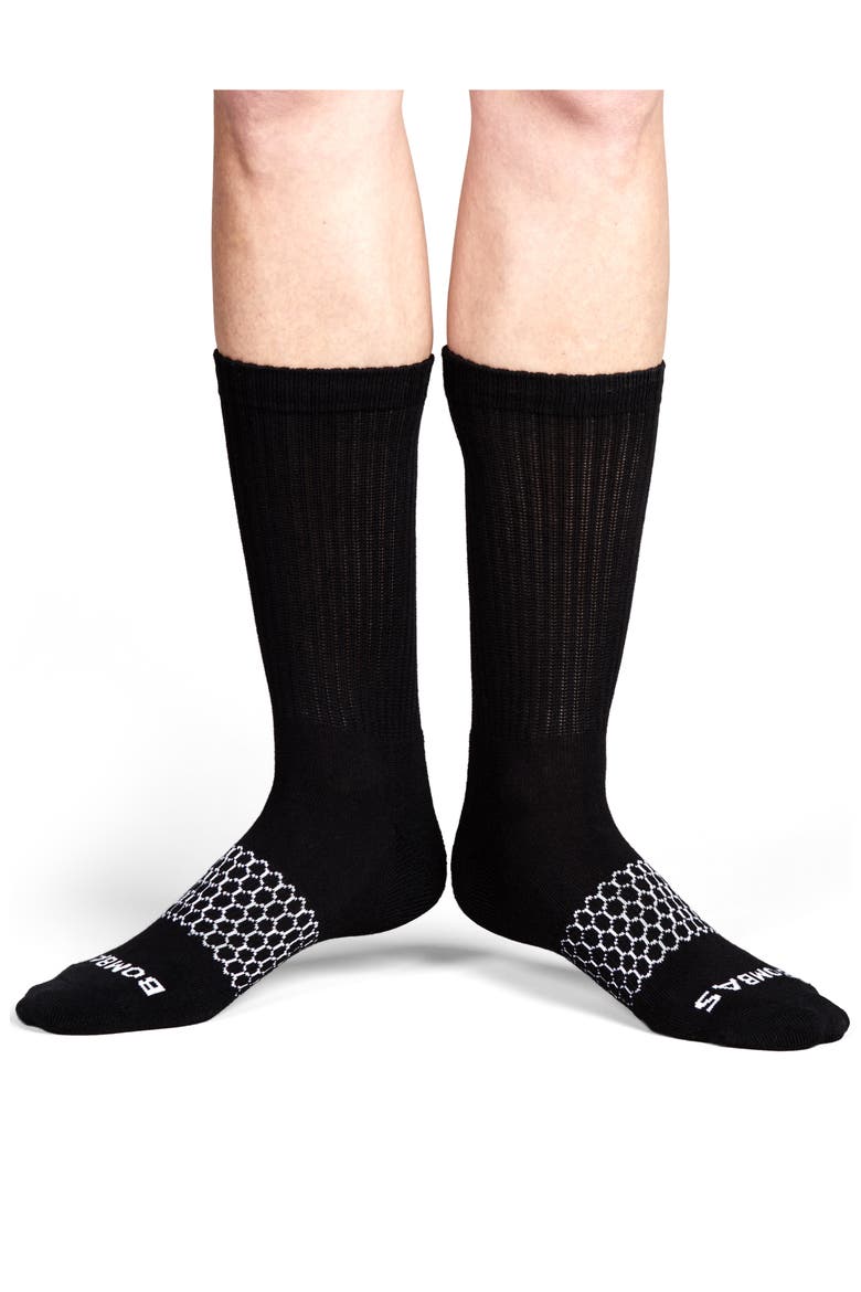 Solids Calf Socks, Alternate, color, BLACK