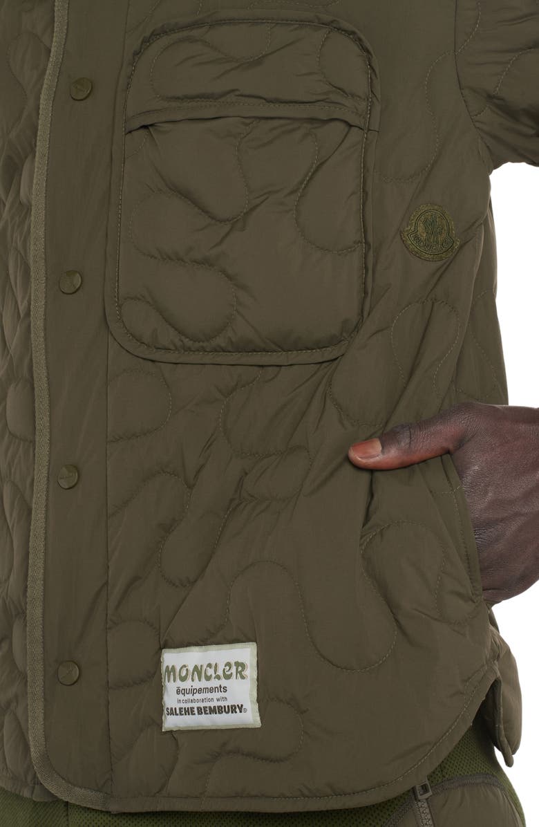 Moncler Genius x Salehe Bembury Short Sleeve Padded Down Shirt, Alternate, color, 