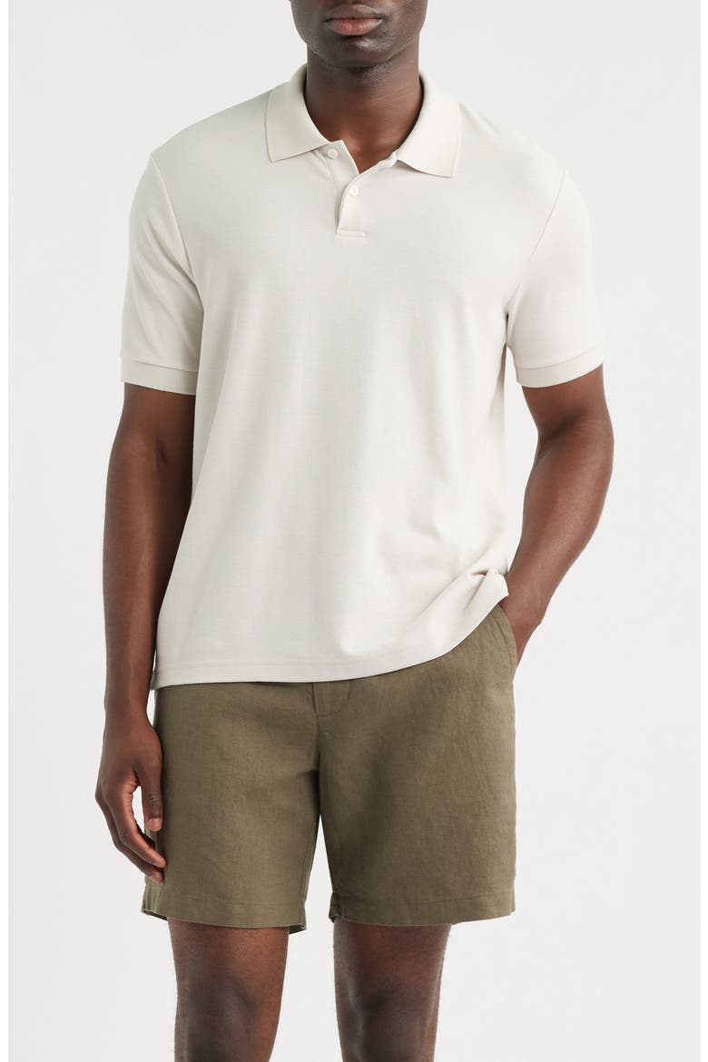 Pima Cotton Piqué Polo, Main, color, GREY MOONBEAM