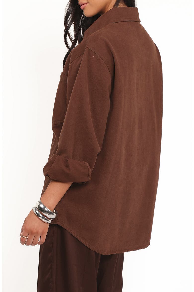Toto Denim Shacket, Alternate, color, CHOCOLATE BROWN