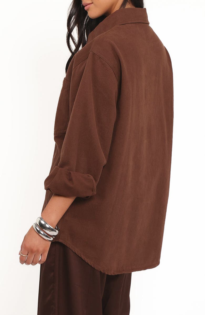 Petal & Pup Toto Denim Shacket, Alternate, color, Chocolate Brown