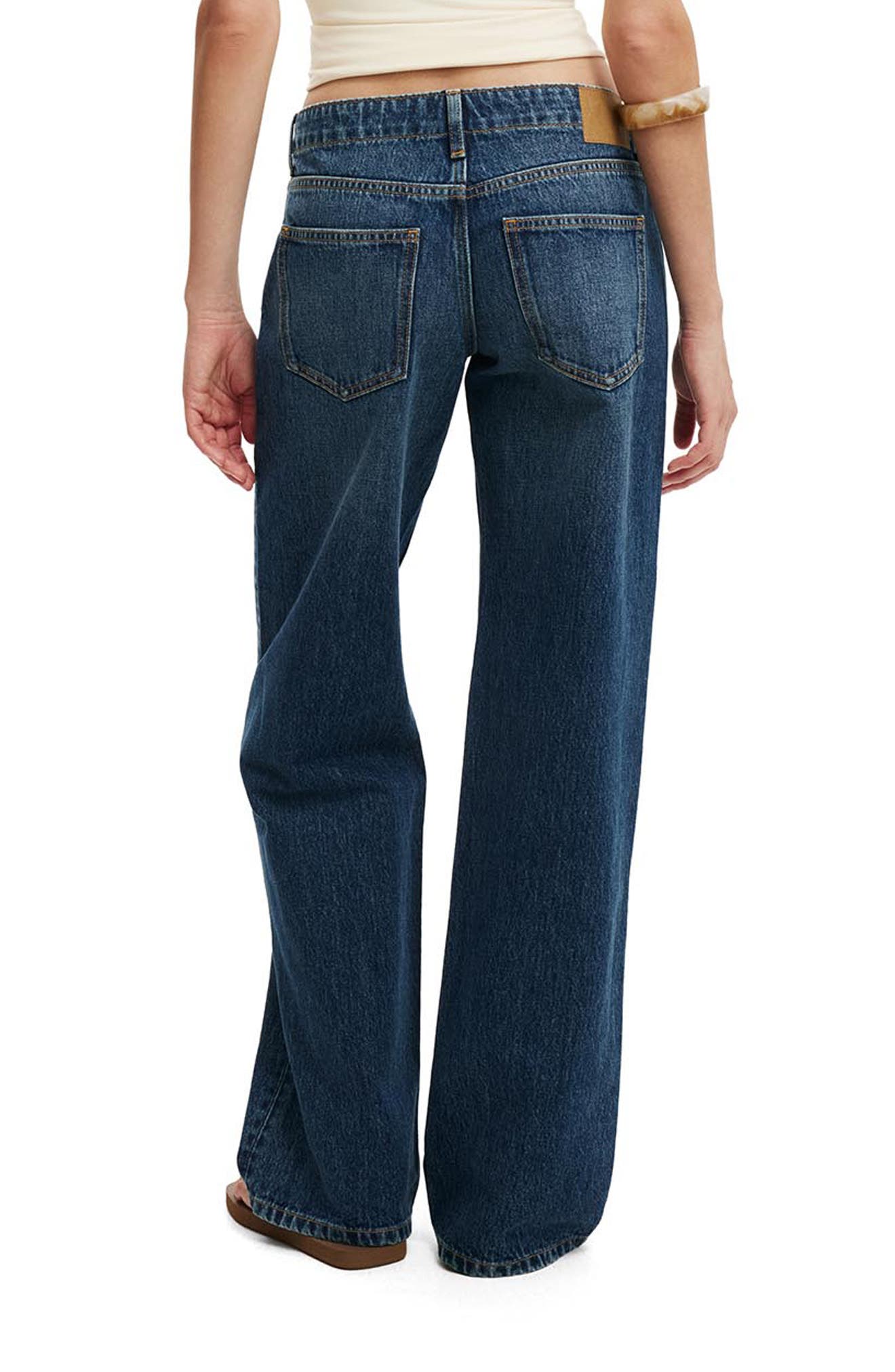 Belted Low Rise Straight Leg Jeans - image 2