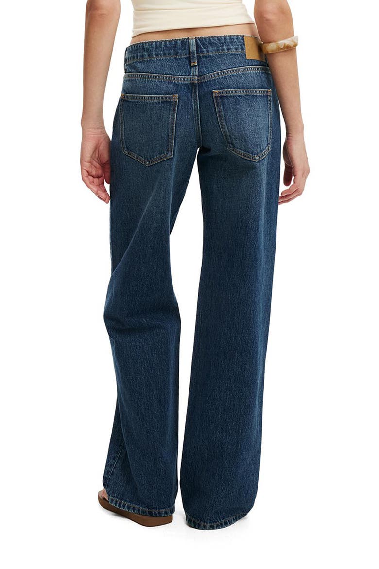 Belted Low Rise Straight Leg Jeans, Alternate, color, SCORPIO BLUE BELT