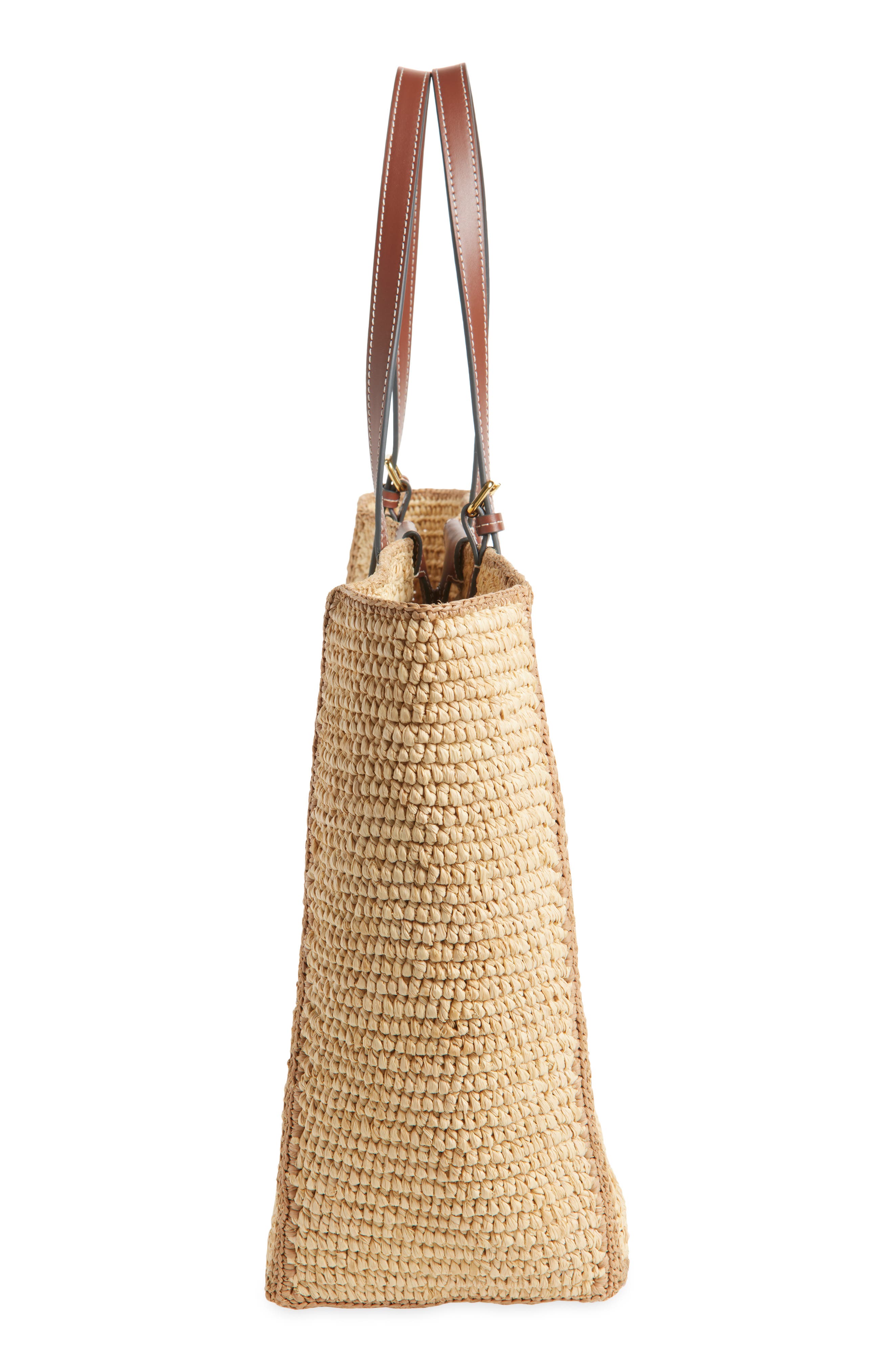 Anya Hindmarch Raffia Bow East/West Tote, Alternate, color, 
