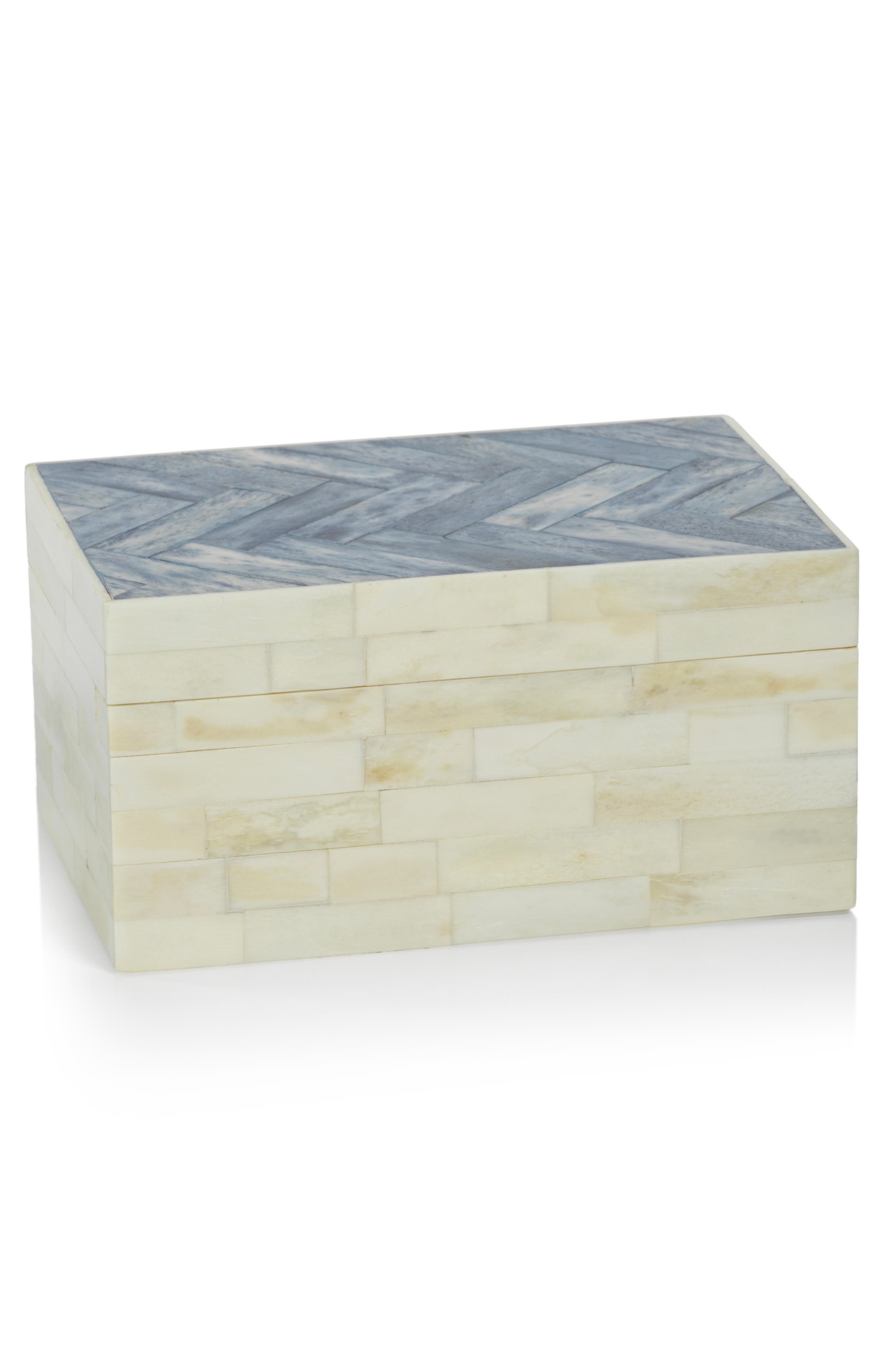 Zodax Mahar Herringbone Bone Decorative Box