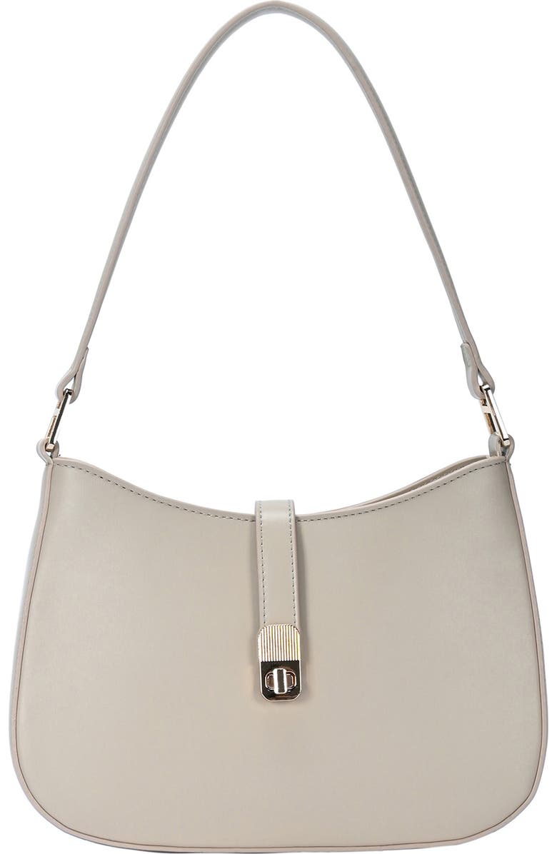 Miztique Buckle Tab Shoulder Strap, Main, color, Taupe