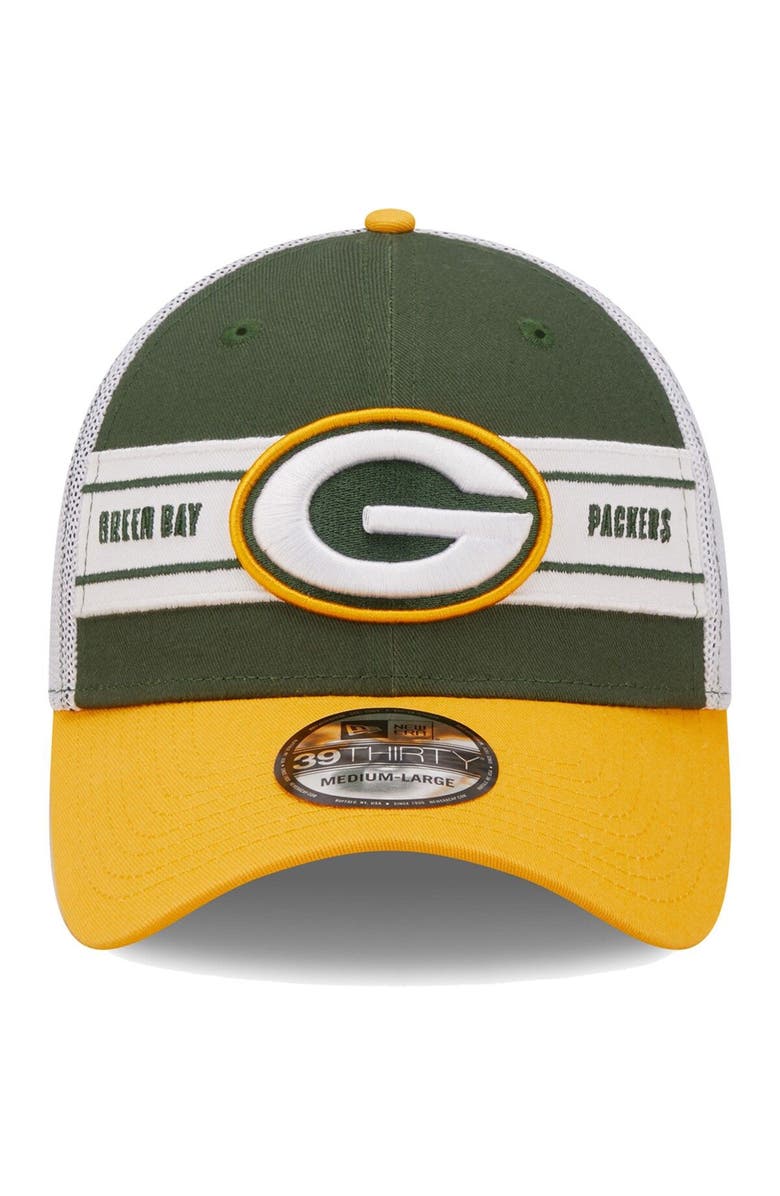 New Era Men's New Era Green/Gold Green Bay Packers Team Banded 39THIRTY Flex Hat, Alternate, color, 