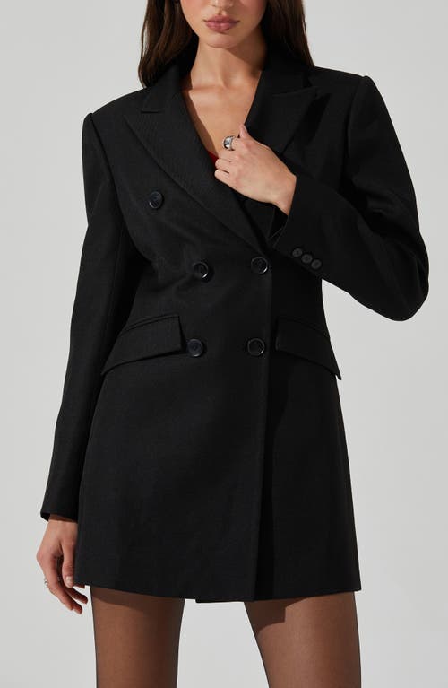 Astr The Label Verity Long Sleeve Blazer Dress In Black