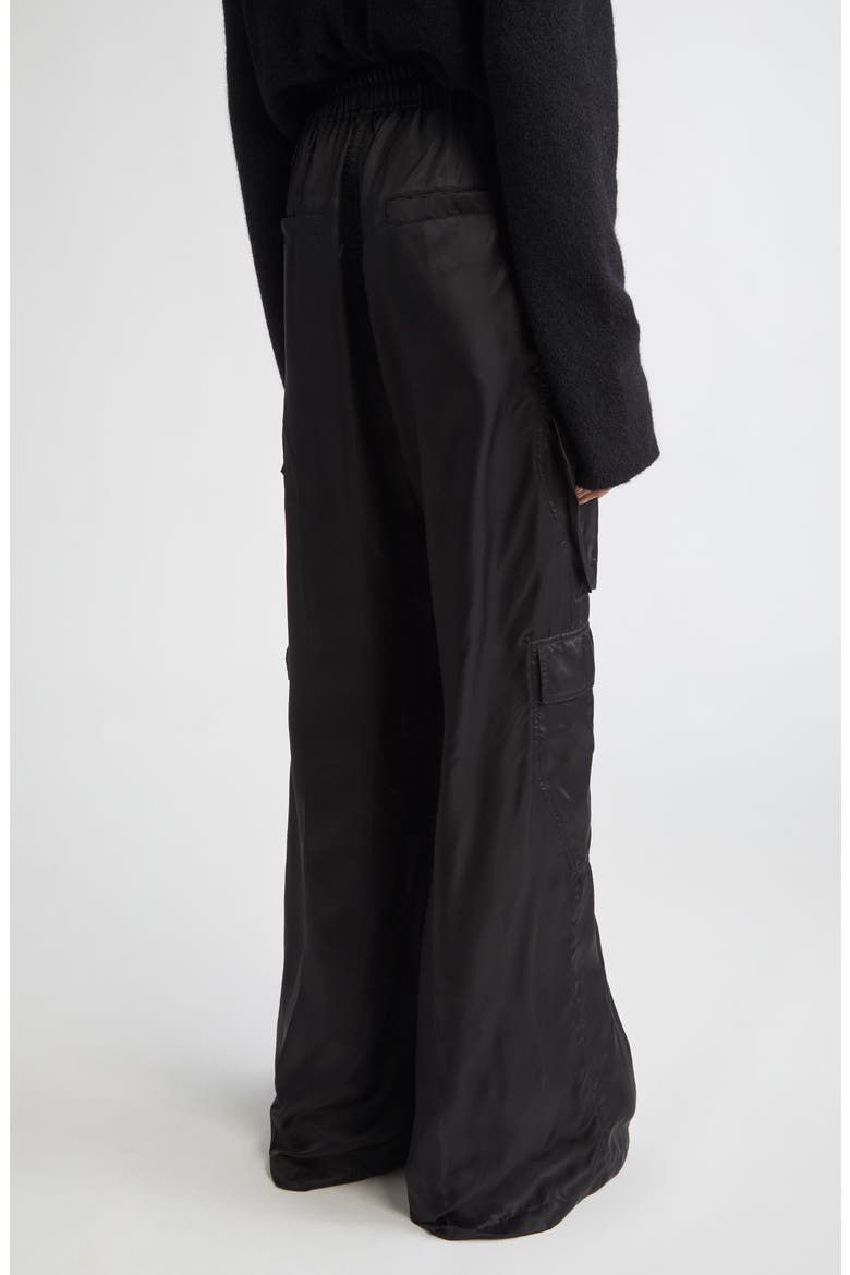 Cargobelas Satin Cargo Pants, Alternate, color, BLACK