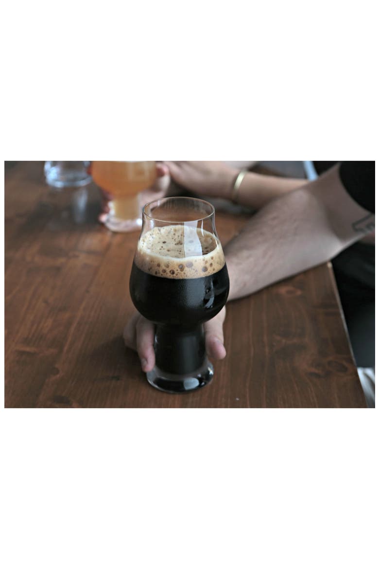 Birrateque Set of 2 Stout Glasses, Alternate, color, CLEAR