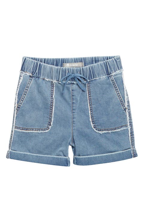 Kids' Patch Pocket Drawstring Denim Shorts (Big Kid)