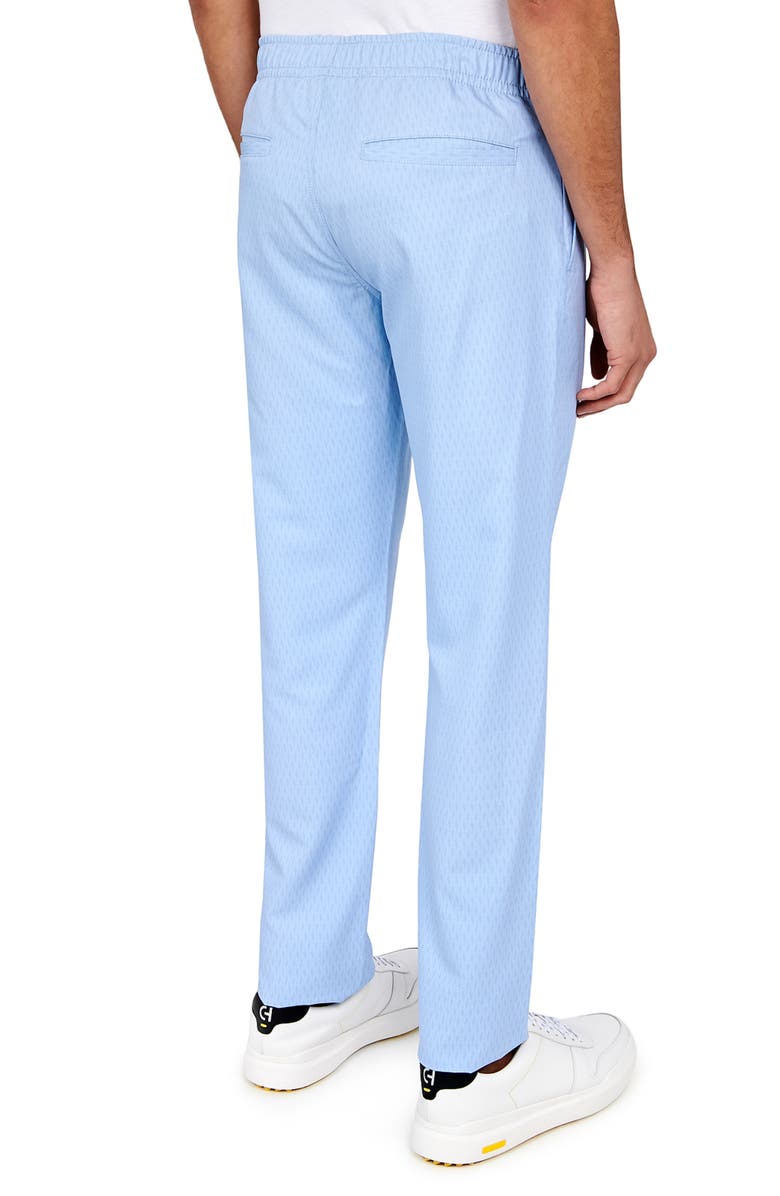 CON.STRUCT Regular Fit Diamond Print Drawstring Recycled Performance Golf Pants, Alternate, color, Lt Blue