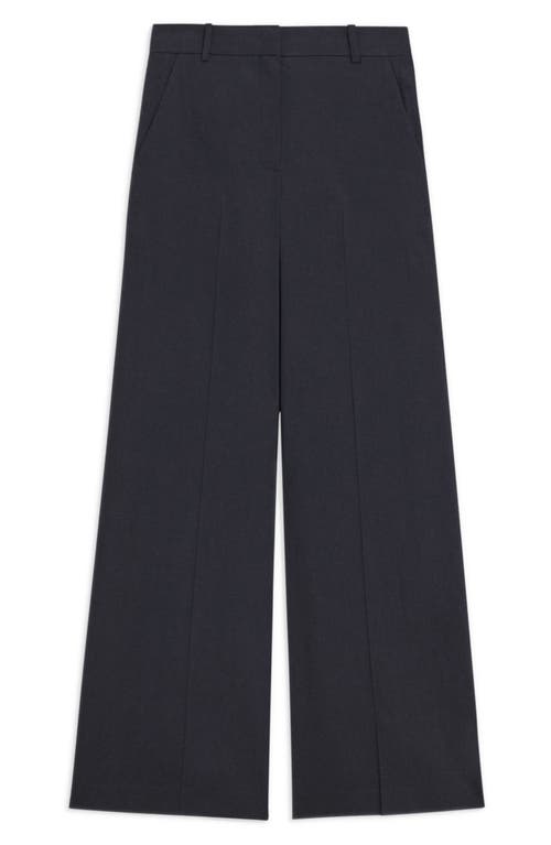 Theory High Waist Wide Leg Trousers In Concord