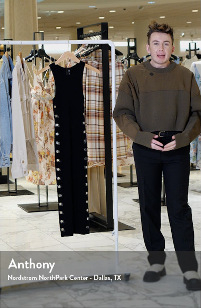 Lalita Side Snap Wool Blend Midi Dress, sales video thumbnail