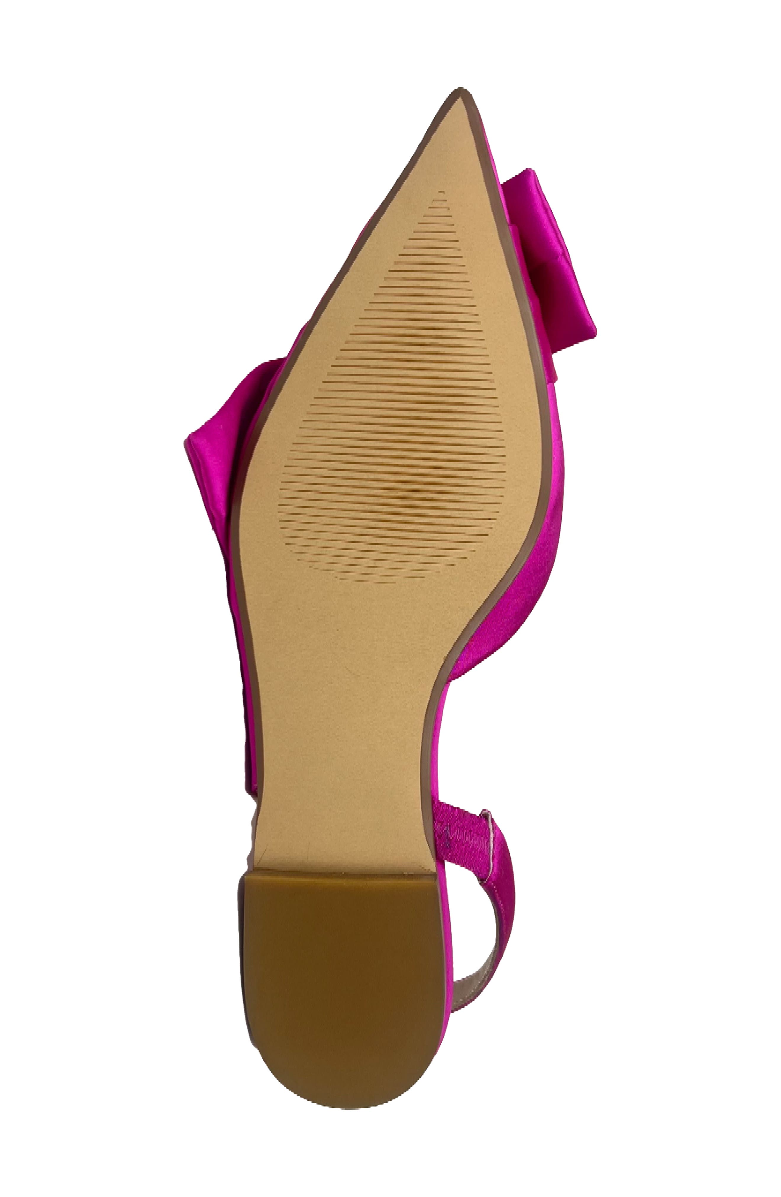 Yosi Samra Violet Pointed Toe Slingback Flat, Alternate, color, Fuchsia