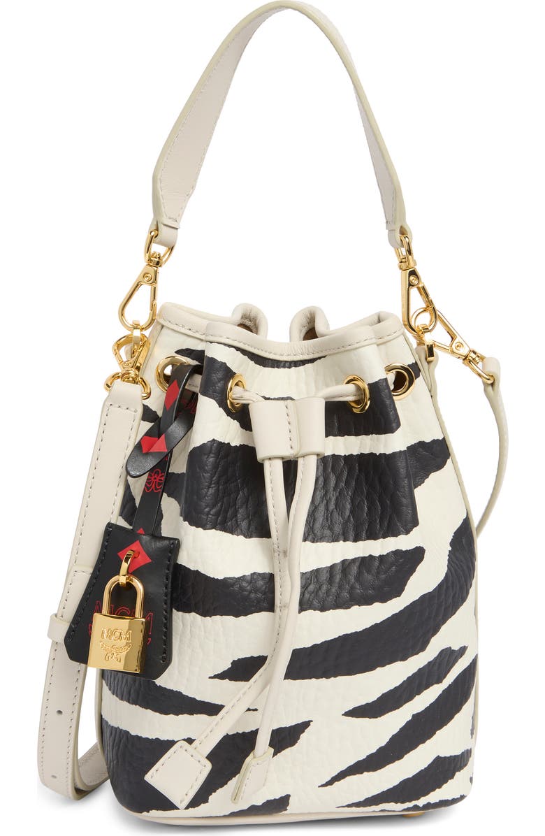MCM Dessau VI Drawstring Mini Bucket Bag, Main, color,