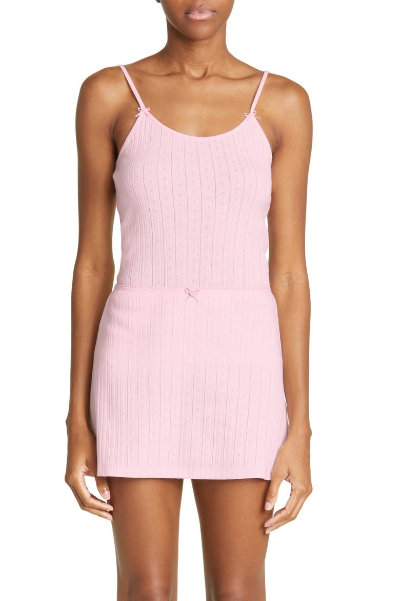 Kamashi Pointelle Organic Cotton Tank, Main, color, PINK