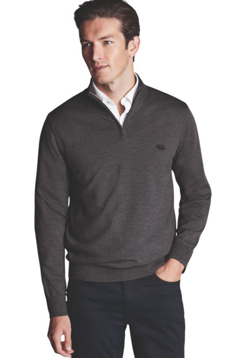 New York Jets Merino Zip Neck Sweater