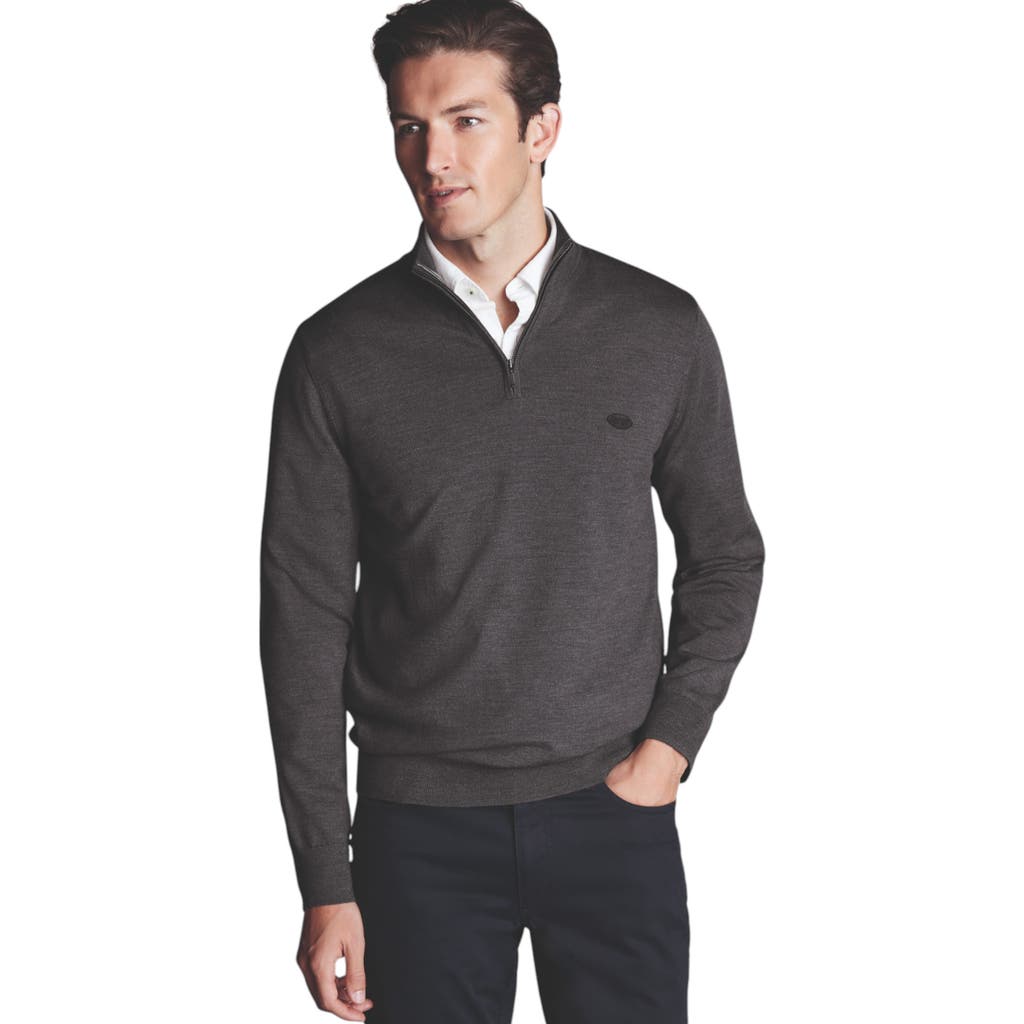 CHARLES TYRWHITT CHARLES TYRWHITT NEW YORK JETS MERINO ZIP NECK SWEATER