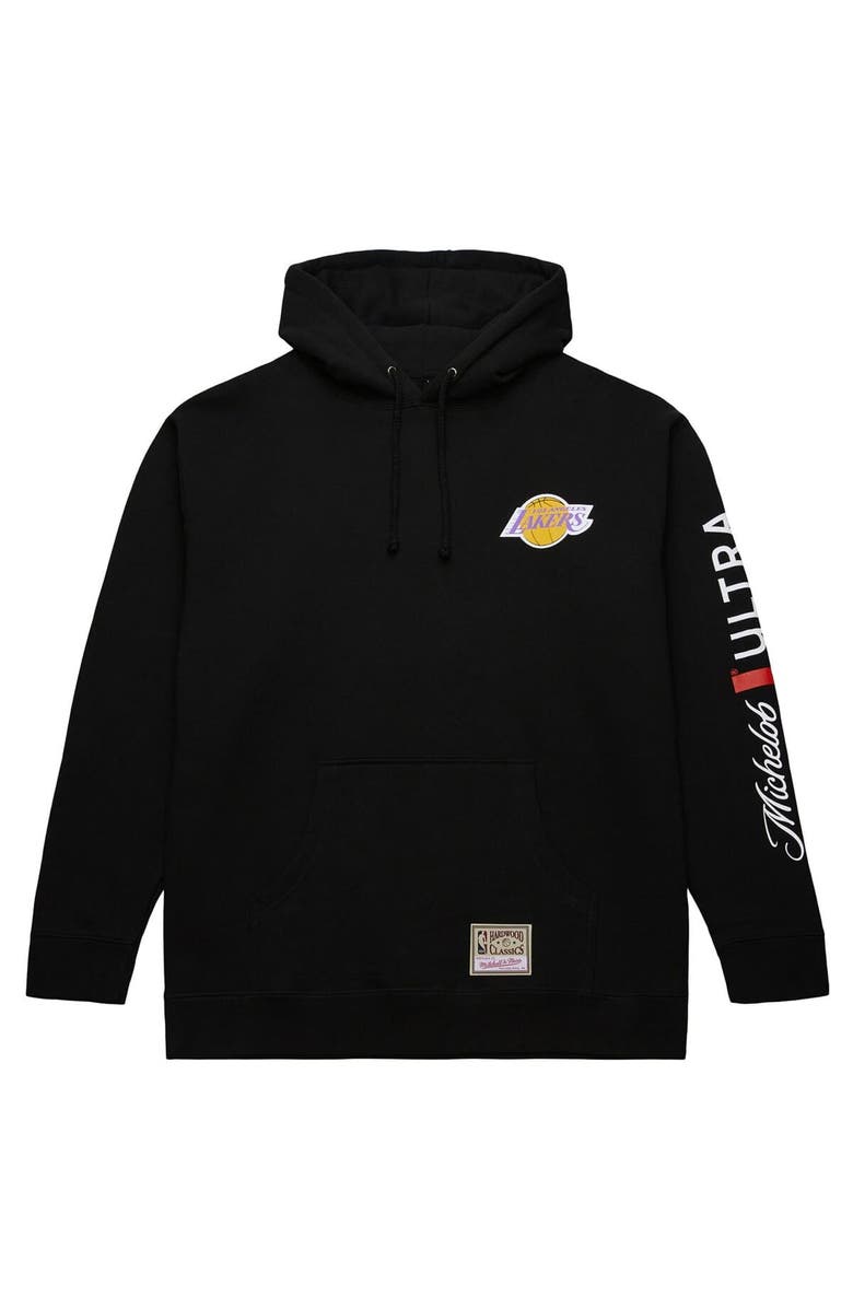 Mitchell & Ness Men's Mitchell & Ness Black Los Angeles Lakers NBA x Michelob Ultra Swish & Sip Pullover Hoodie, Alternate, color, Black