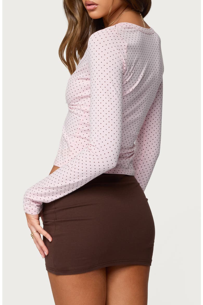 Kianah Polka Dot Crop Shirt, Alternate, color, LIGHT-PINK