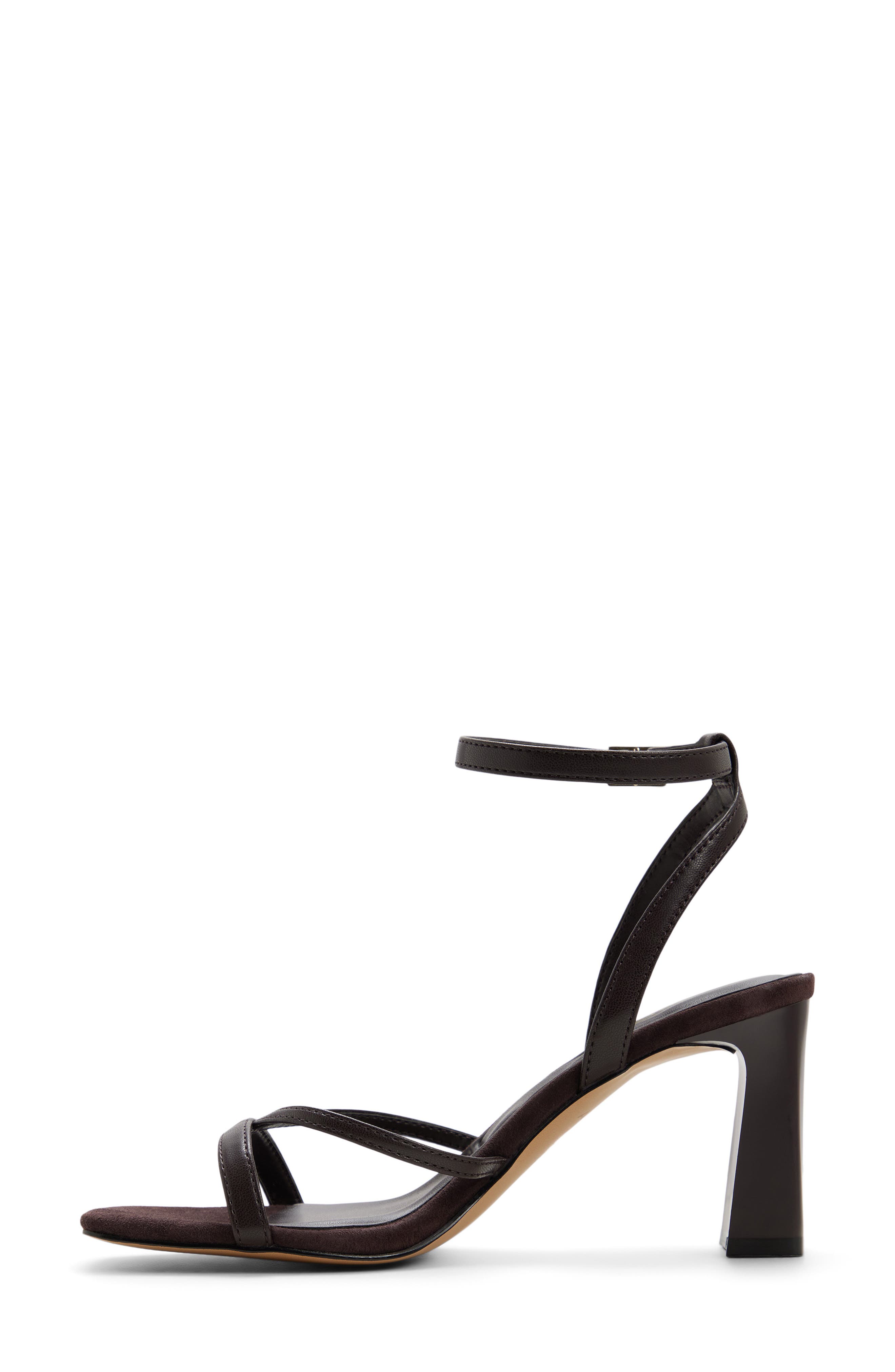 Stellare Ankle Strap Sandal, Alternate, color, DARK BROWN