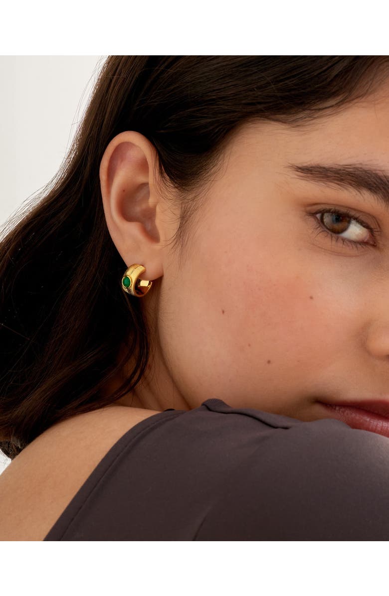 Katie Loxton 'May' Waterproof Gold Birthstone Hoop Earrings, Alternate, color, May