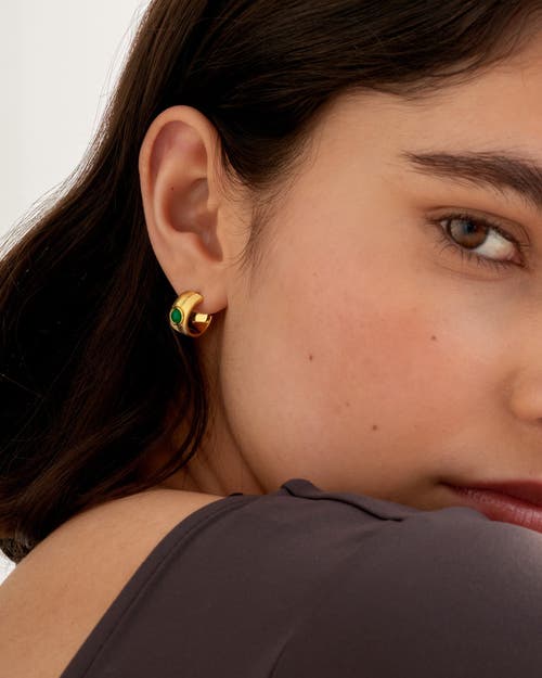 Katie Loxton 'may' Waterproof Gold Birthstone Hoop Earrings In Gold