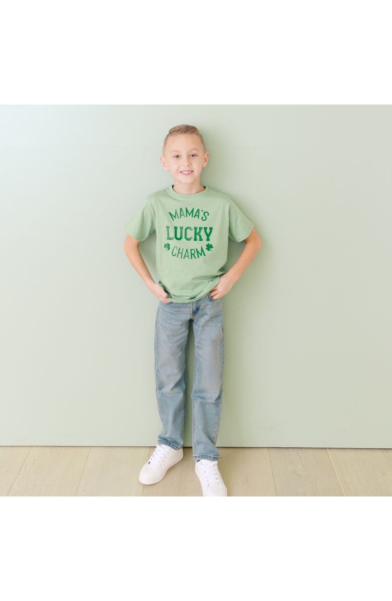 Sweet Wink Mama's Lucky Charm St. Patrick's Day Short Sleeve T-Shirt, Alternate, color, Sage