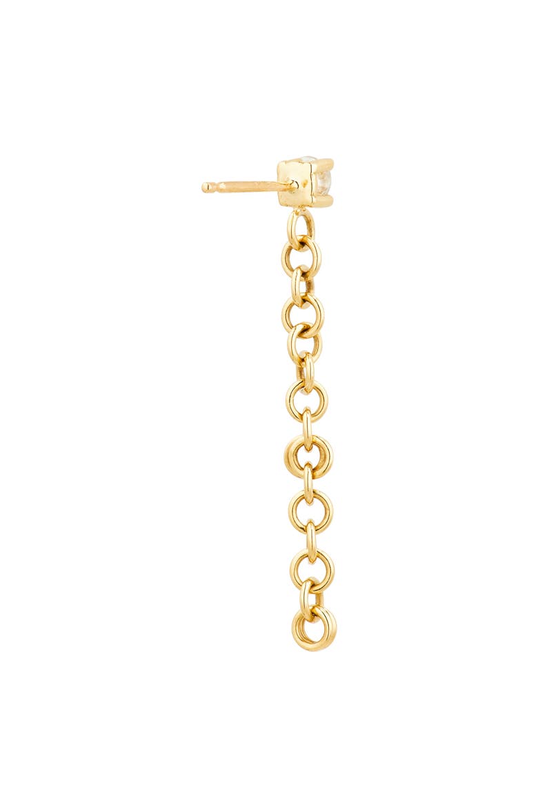 Anaka Diamond Stud Single Linear Drop Earring, Alternate, color, DIA 18KYG