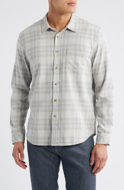 Sussex Plaid Stretch Cotton Button-Up Shirt
