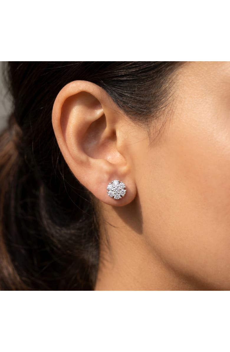 Bliss Diamond 1Ct Diamond Cluster Pave Studs Screwback Earrings 14k Gold Lab Grown, Alternate, color, Yellow Gold
