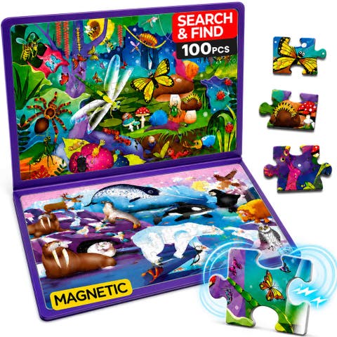 100 PCS Magnetic Kids Jigsaw Puzzle Book