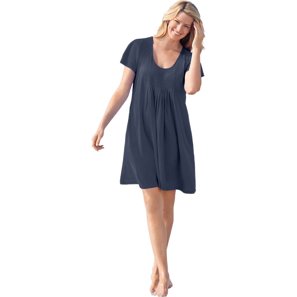 Swim 365 Box-pleat Cover Up In Blue
