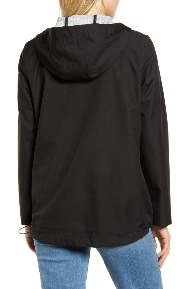 Hooded Rain Jacket, Alternate, color, BLACK