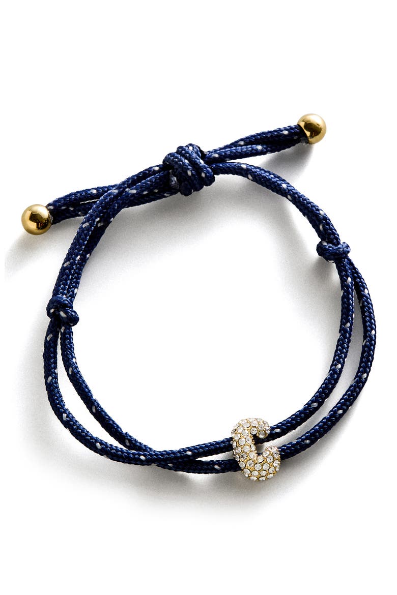 Initial Custom Paracord Bracelet, Main, color, BLUE C