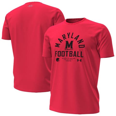 Men's Under Armour  Red Maryland Terrapins 2025 Sideline Football Performance T-Shirt