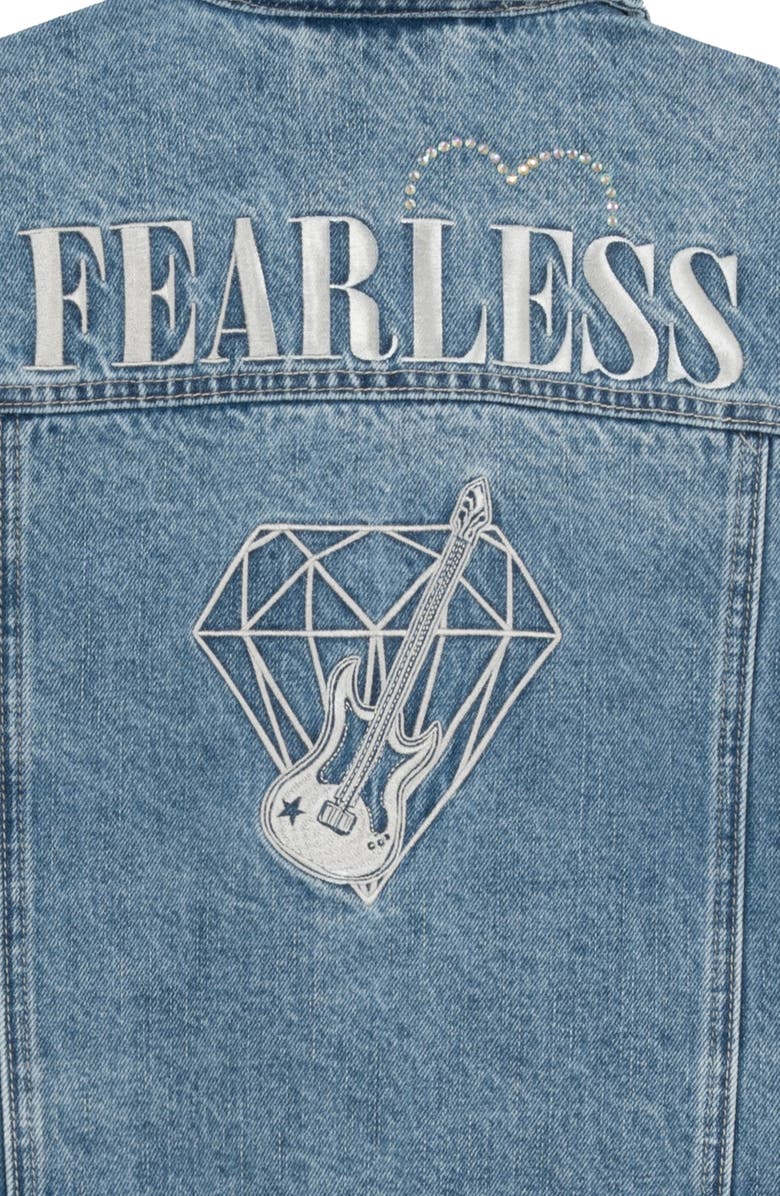 Rare Editions Kids' Embellished Denim Jacket, Alternate, color, Blue