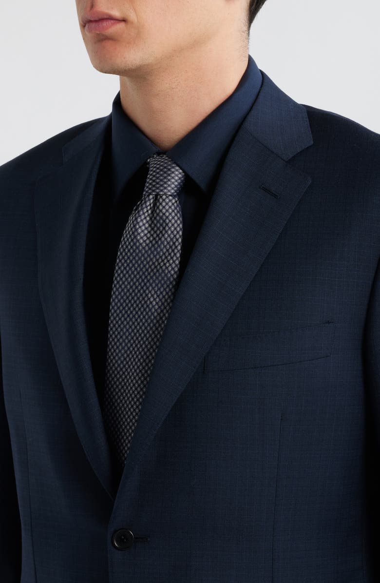 Canali Siena Regular Fit Navy Slub Wool Suit, Alternate, color, Navy