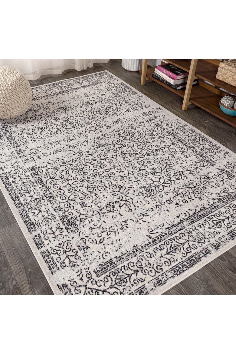 Ferro Filigree Area Rug, Alternate, color, Gray/Black