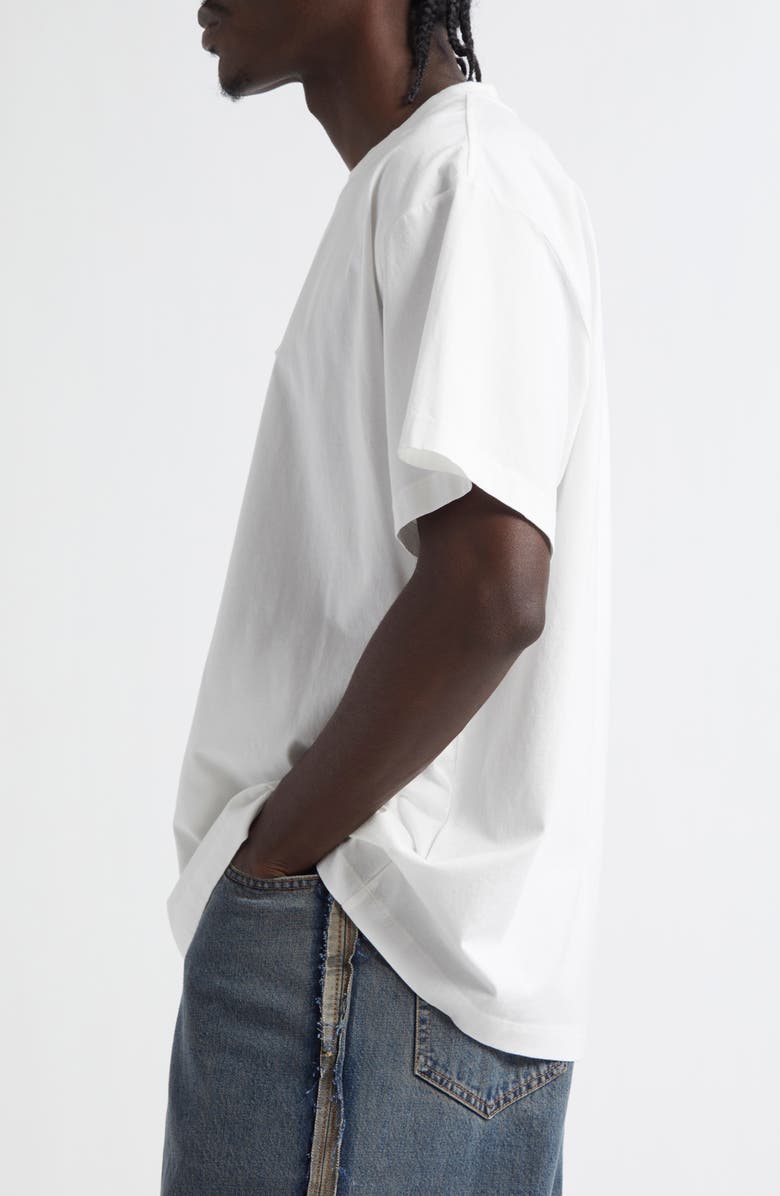 MM6 Maison Margiela Numeric Logo Patch T-Shirt, Alternate, color, Off White