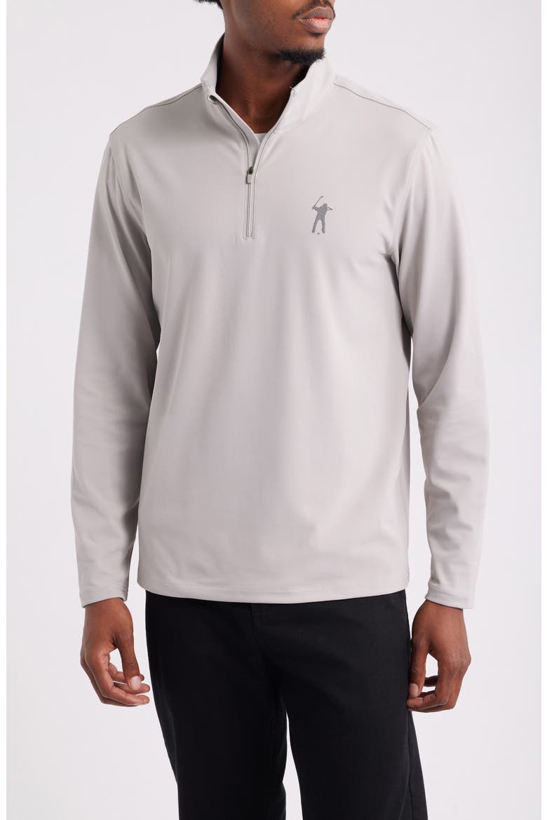 Signature Quarter Zip Pullover, Main, color, OPAL GREY