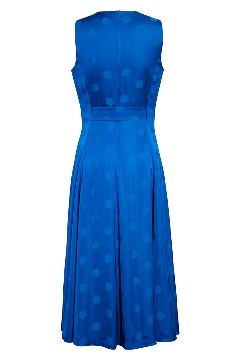 Innabel Belted A-Line Midi Dress, Alternate, color, BRIGHT BLUE