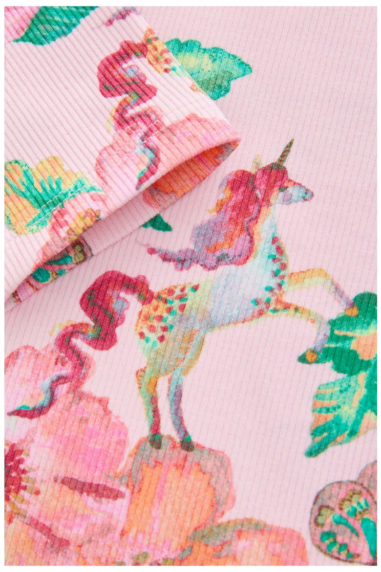 Kids' Floral Rib T-Shirt, Alternate, color, PINK