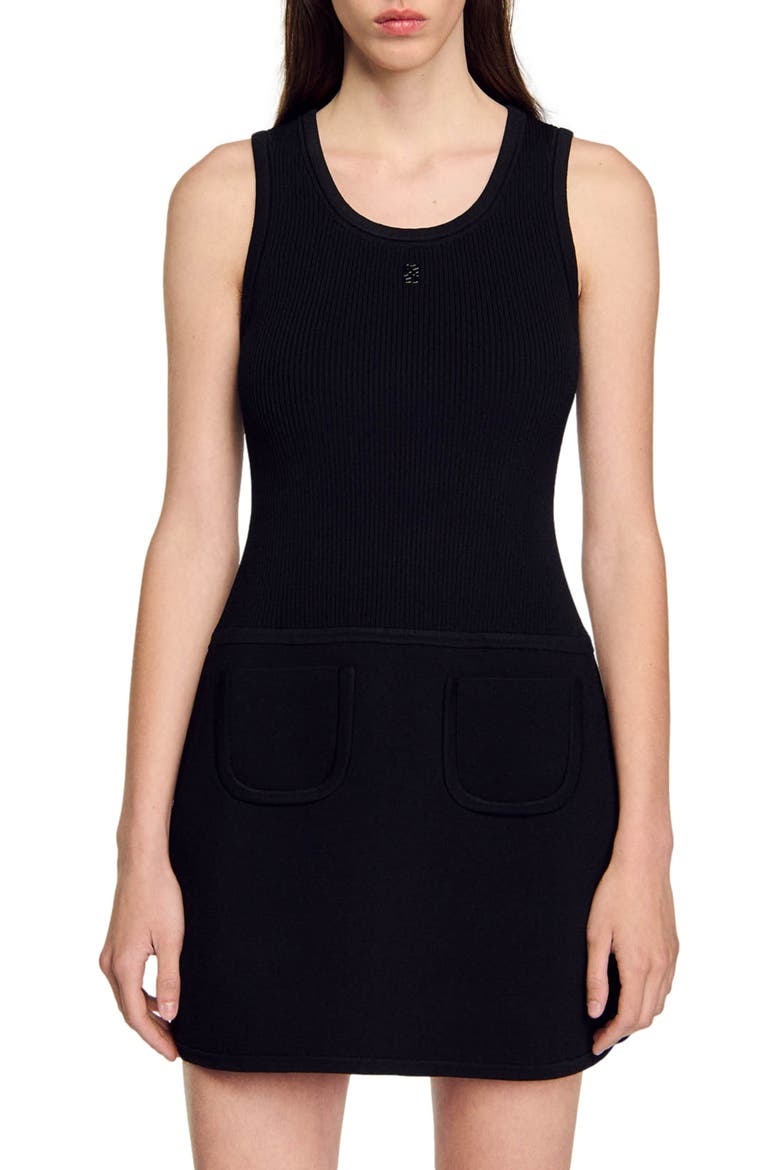 Vest top dress, Main, color, Black