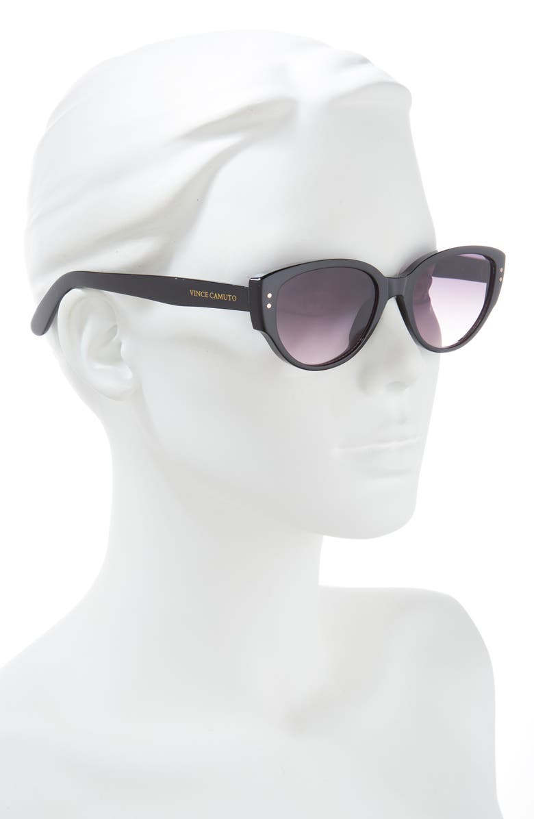 Vince Camuto 55mm Cat Eye Sunglasses, Alternate, color, Black