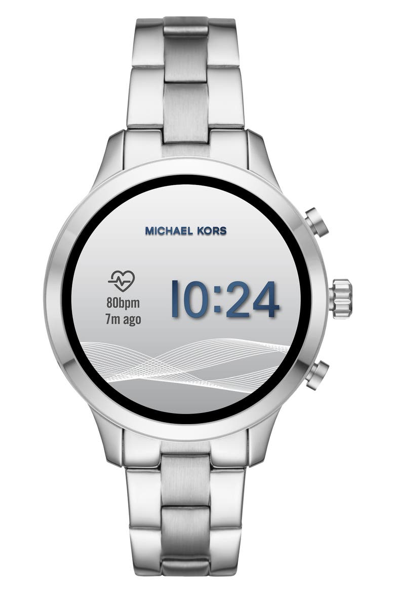 MICHAEL Michael Kors Access Runway Smart Bracelet Watch, 41mm, Alternate, color, SILVER
