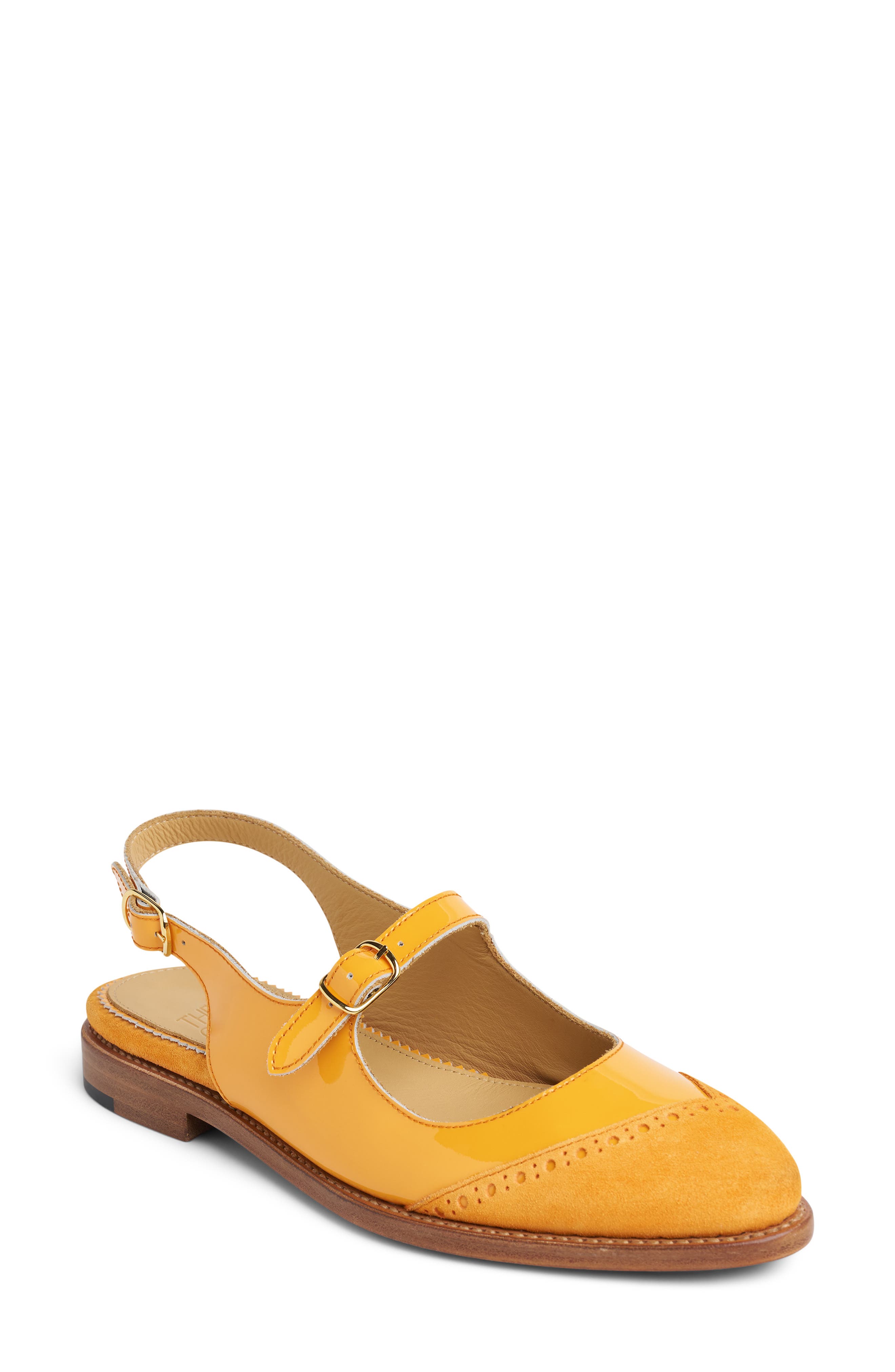 THE OFFICE OF US Miss Amelia Slingback Mary Jane Flat, Main, color, Mango