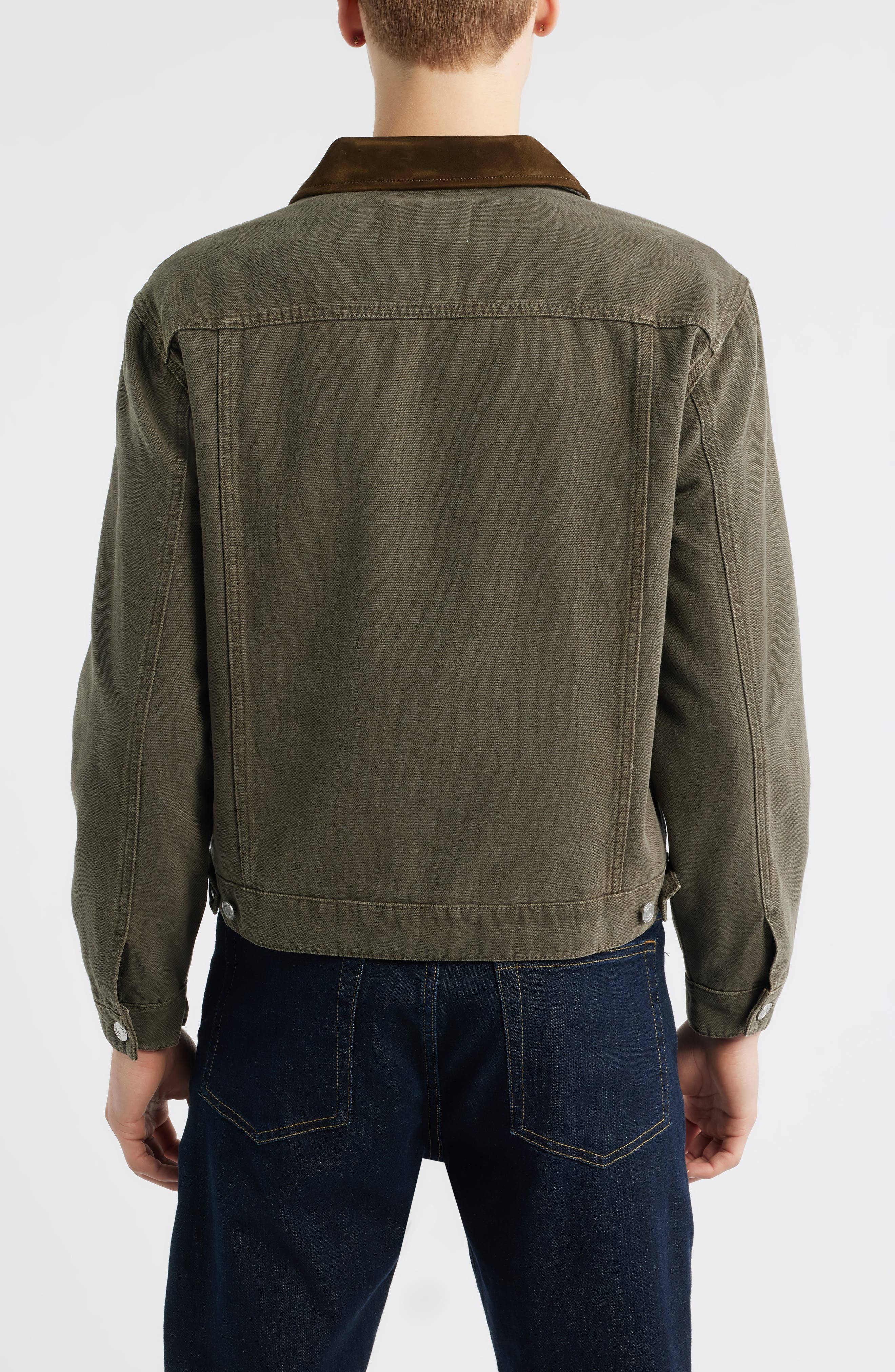 Cotton Canvas Trucker Jacket - image 2