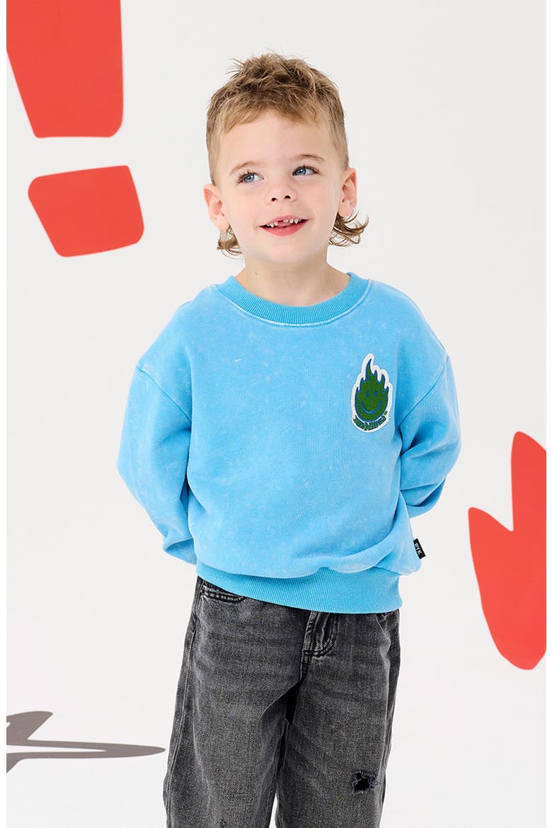 Kids' Hot Wheels Graphic Sweatshirt, Alternate, color, ACID BLUE